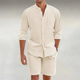 Marta | Damen Leinenset Sommer – Entspanntes Zweiteiler Linen Matching Set 2026 – Aprikose