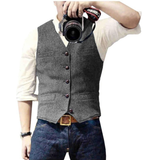 Maximilian | Herren Oktoberfest Trachtenweste Traditionell – Grau
