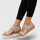 Lara | Modische Küsten Sandalen Damen Elegant – Grau