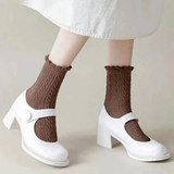 Melanie | Damen Trachtensocken mit Design – Braun