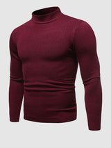 Alexander | Herren Frühlings Slim-Fit Rollkragenpullover – Rot