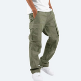 Jay | Herren Cargo-Hosen mit Taschen und Kordelzug – Dunkelgrün