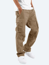 Jay | Herren Cargo-Hosen mit Taschen und Kordelzug – Braun