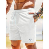 Milo | Herren Freizeitshorts mit Kordelzug Relaxed Fit – Weiß