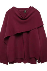 Gabriele – Elegante Cape-Jacke – Weinrot