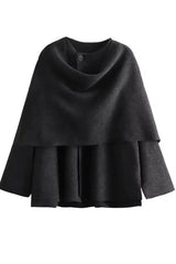 Gabriele – Elegante Cape-Jacke – Grau