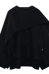 Gabriele – Elegante Cape-Jacke – Schwarz