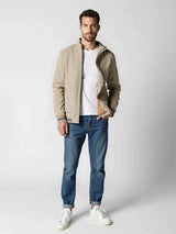 Moderne Bomberjacke Herren – Beige