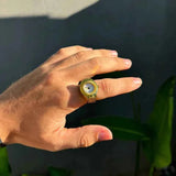 Moderne Muse Ringuhr – Gold - Weiß