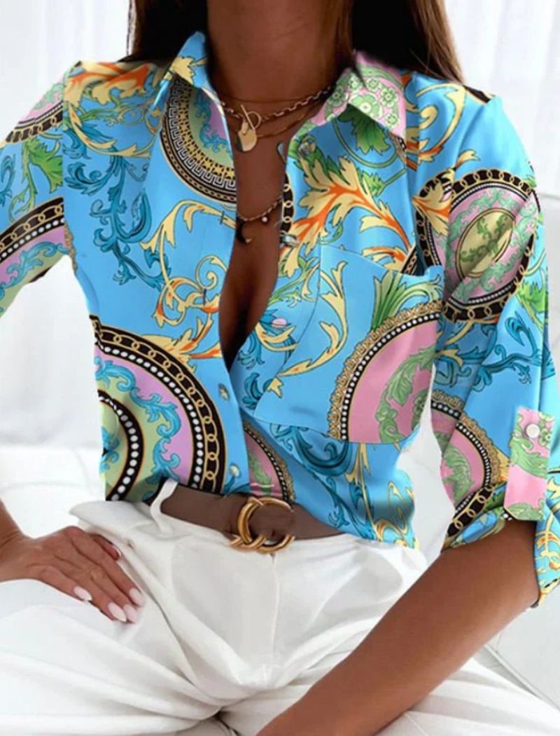 Assumpta® | Sommerbluse für Damen mit Umlegekragen