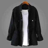 Modische Übergangsjacke Damen – Schwarz
