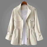 Modische Übergangsjacke Damen – Cremeweiß