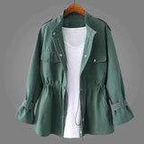 Modische Übergangsjacke Damen – Grün