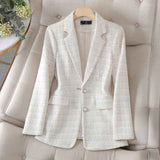 Modischer Blazer Damen – Weiß