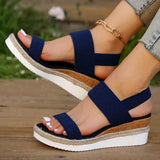 Emilia | Damen Orthopädische Kreuzriemen Plattform Sandalen – Blau