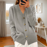 Zenaïde - superweiche Strickjacke – Grau