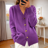 Zenaïde - superweiche Strickjacke – Lila