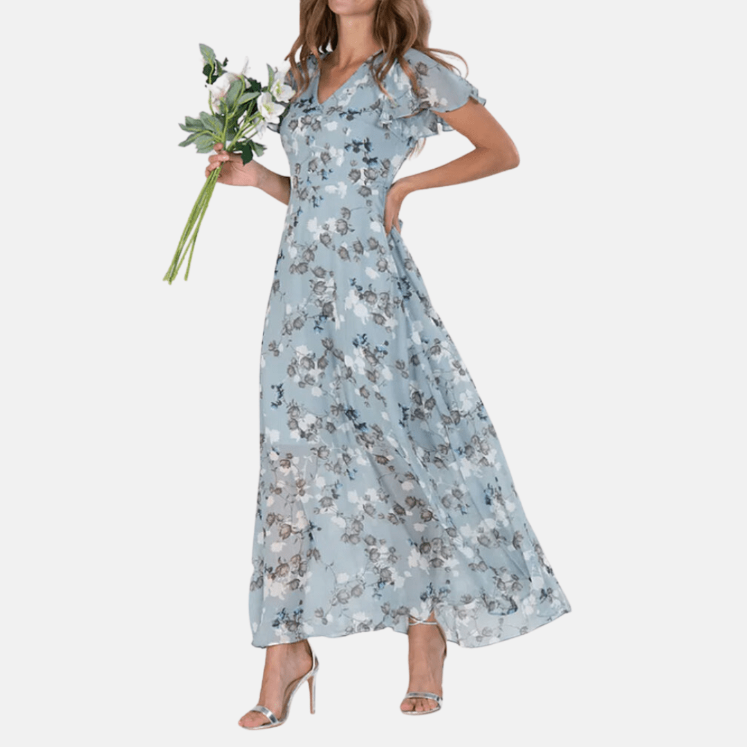 Susanna | Elegantes und fließendes Kleid in A-Linie mit Blumenmuster für Frauen