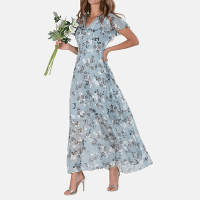 Susanna | Elegantes und fließendes Kleid in A-Linie mit Blumenmuster für Frauen