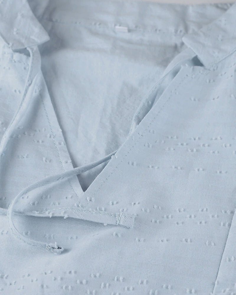 V-Ausschnitt Lockeres Hemdblusenkleid