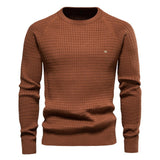 Oliver | Herren Strukturierter Winterpullover mit langen Ärmeln – Braun