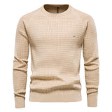 Oliver | Herren Strukturierter Winterpullover mit langen Ärmeln – Beige