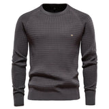 Oliver | Herren Strukturierter Winterpullover mit langen Ärmeln – Dunkelgrau