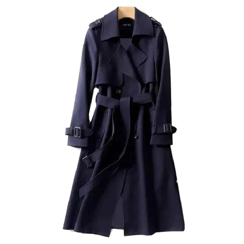 Damen Klassischer Trenchcoat | Lang Elegant
