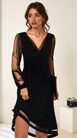 Kimberly | Damen Sommer Abend Party Kleid Mit Pailletten – Schwarz