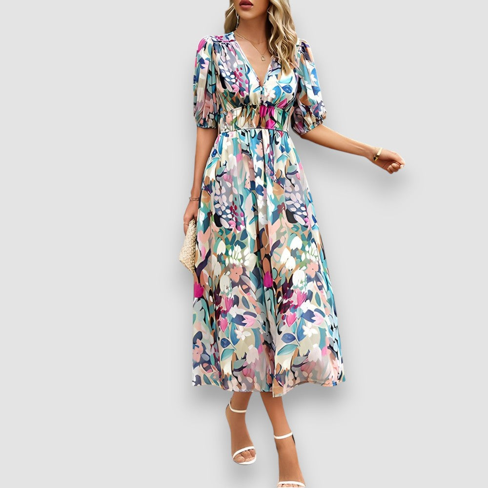 Bella | Theresa Florales Midikleid