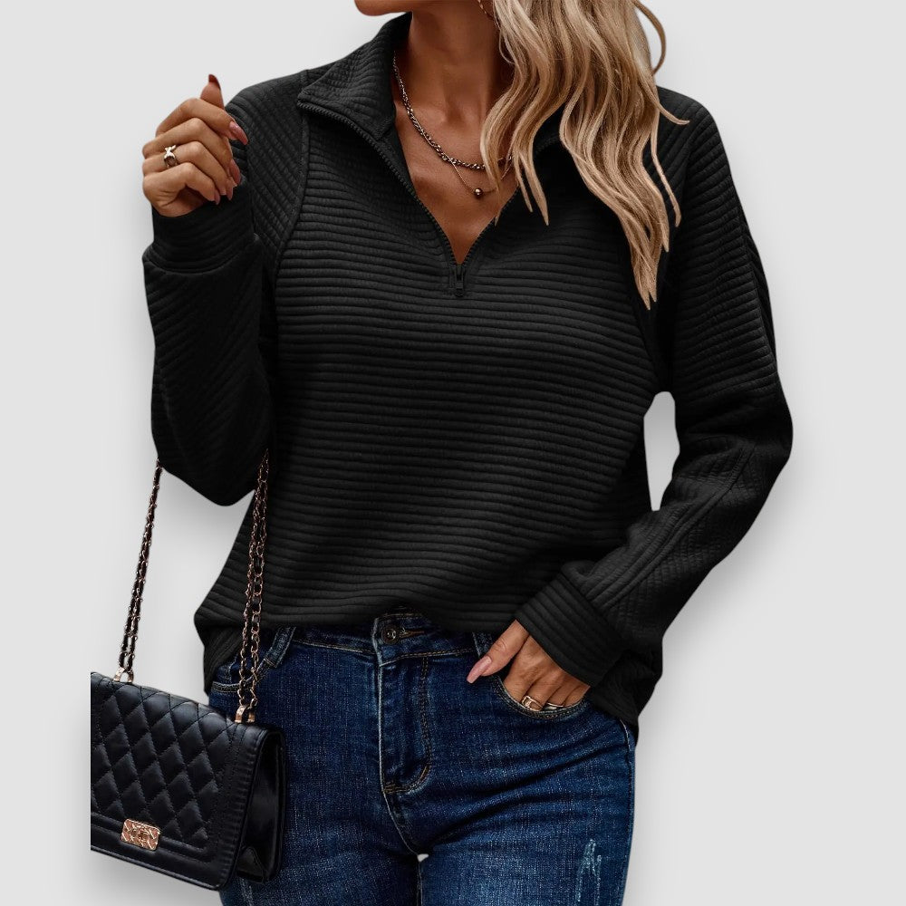 Lilly | Pullover mit halbem Reißverschluss