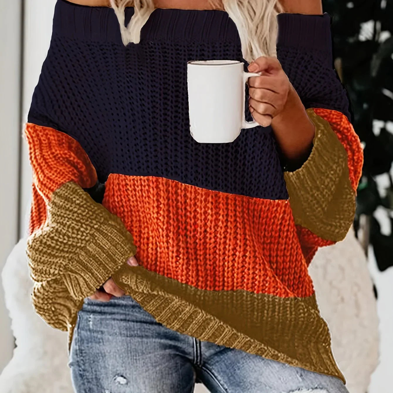 Karyll | Müheloser Stil Chic Komfort Schulterfreier Strickpullover