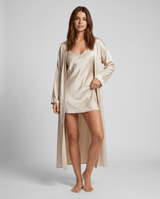 Nachthemd Damen Set mit Morgenmantel – Creme