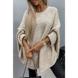 Nadine | Damen Pullover mit weitem Schnitt – Beige