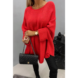 Nadine | Damen Pullover mit weitem Schnitt – Rot