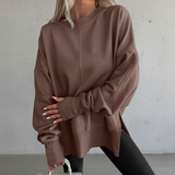 Tilda | Damen Oversize-Sweatshirt modern und bequem – Braun