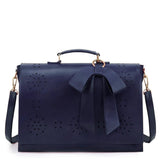 Bernadette – Schleifen-Satchel Handtasche – Marine