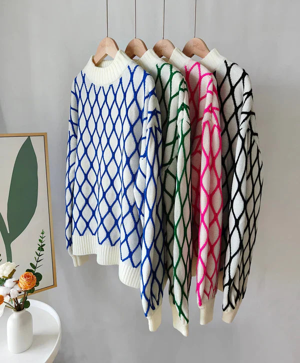 Elsa | Karierter Pullover für gemütliche Winterabende