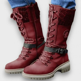 Nela | Damen Orthopädische Winterstiefel und Absatz – Rot