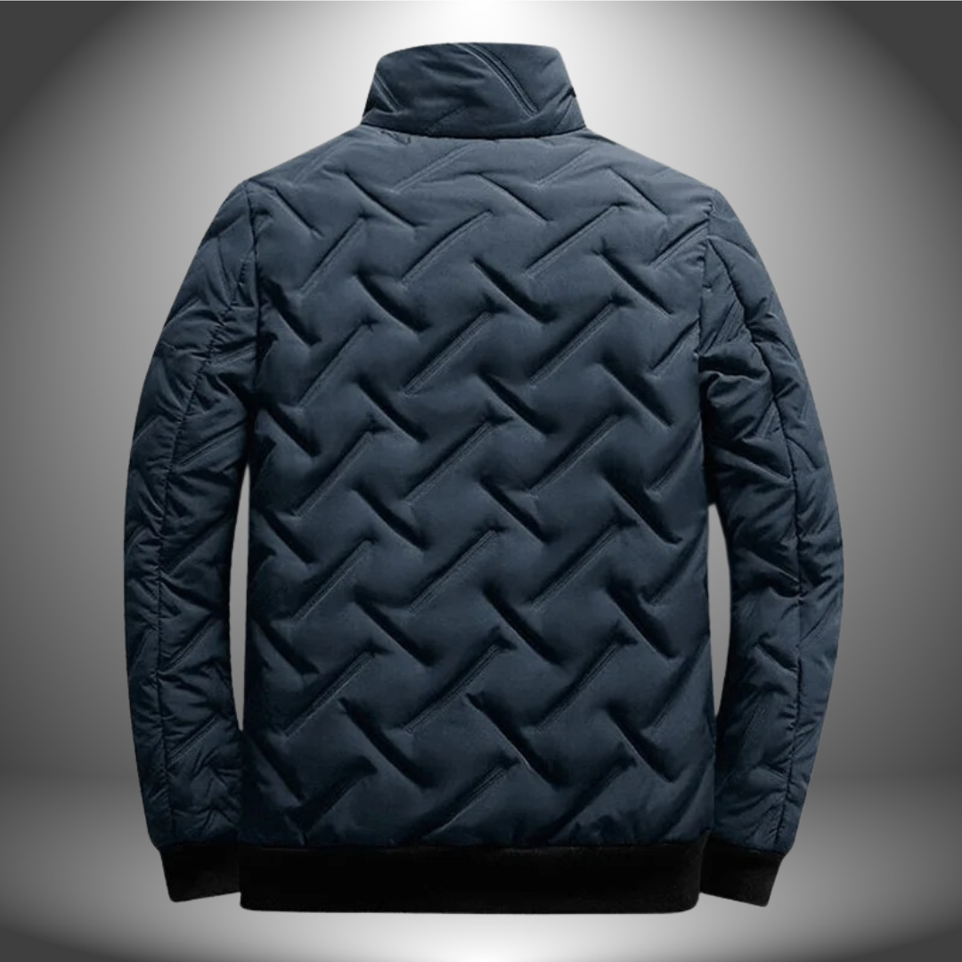 Gesteppte Pufferjacke mit hohem Kragen für Männer
