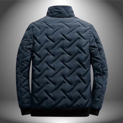 Gesteppte Pufferjacke mit hohem Kragen für Männer