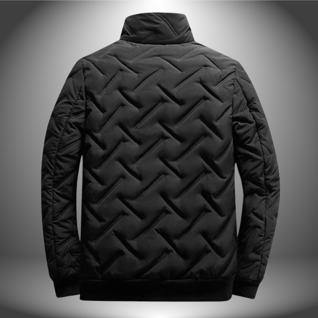 Gesteppte Pufferjacke mit hohem Kragen für Männer