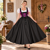 Nicole | Damen Lila Oktoberfest Trachtenkleid mit Schürze – Lila
