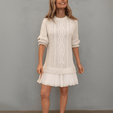 Noa | Damen Kaschmir Strickkleid – Luxuriöses Wollkleid Herbst & Winter 2026 – Aprikose (Fast ausverkauft)