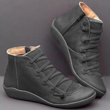 Noemi | Damen Orthopädische Boots Mit Reißverschluss Und Komfort Design – Grau