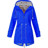Calessia - Taillierter Regenmantel – Blau