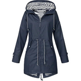 Calessia - Taillierter Regenmantel – Marineblau