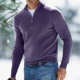 Felix | Herren Pullover mit Viertel Zip – Lila