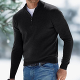 Felix | Herren Pullover mit Viertel Zip – Schwarz