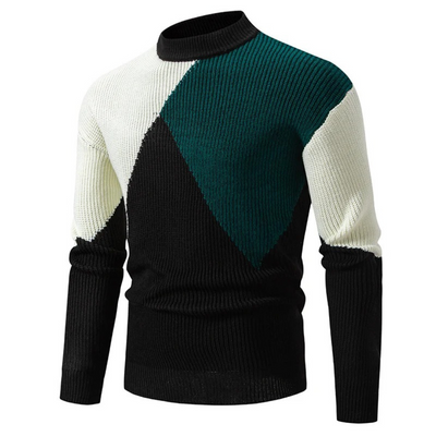 Moderner Colorblock-Strickpullover für Männer